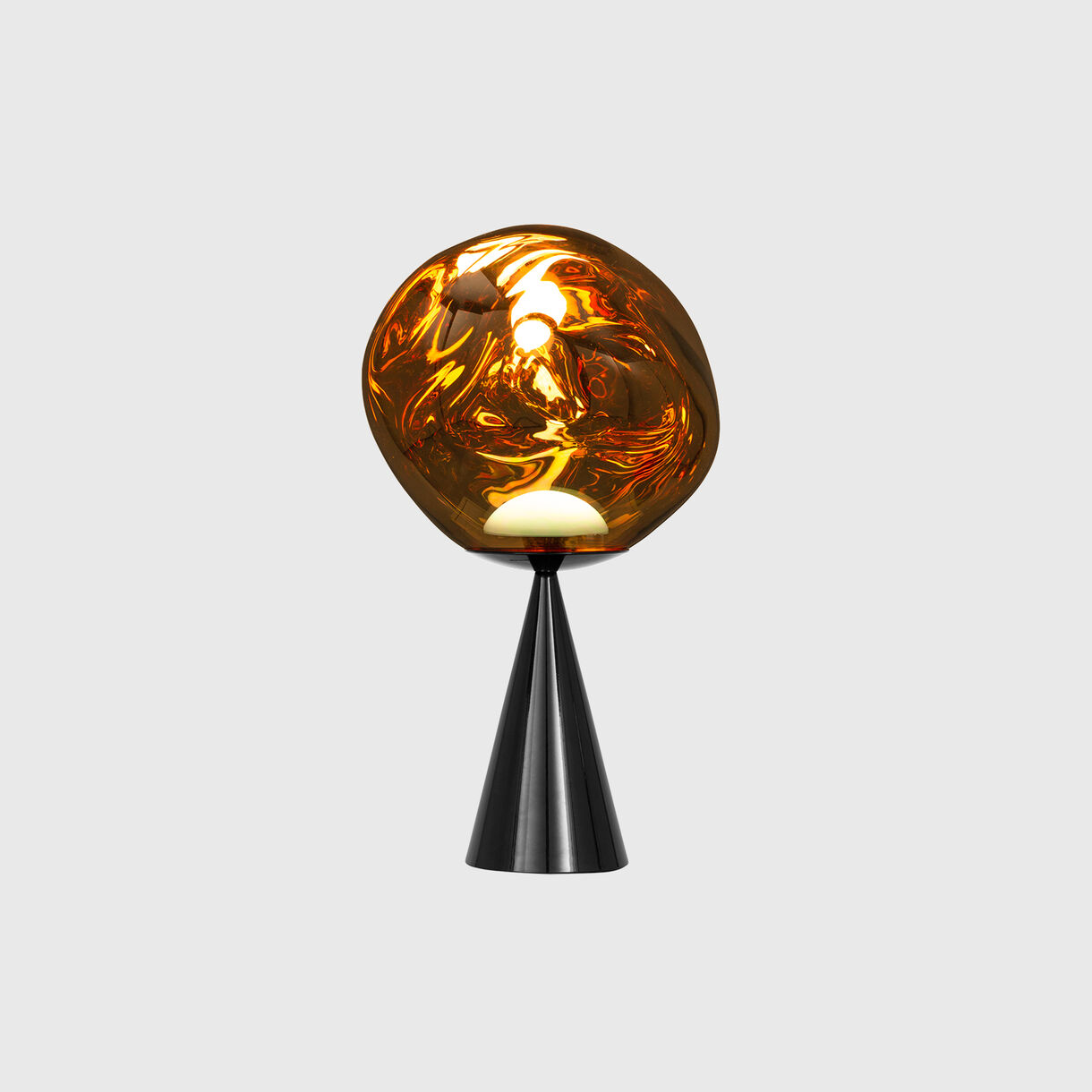 Melt Cone Fat Table Lamp, Gold